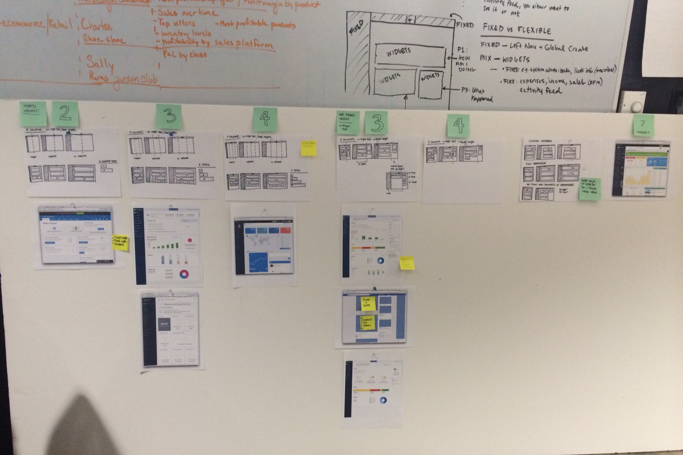 Column layout explorations