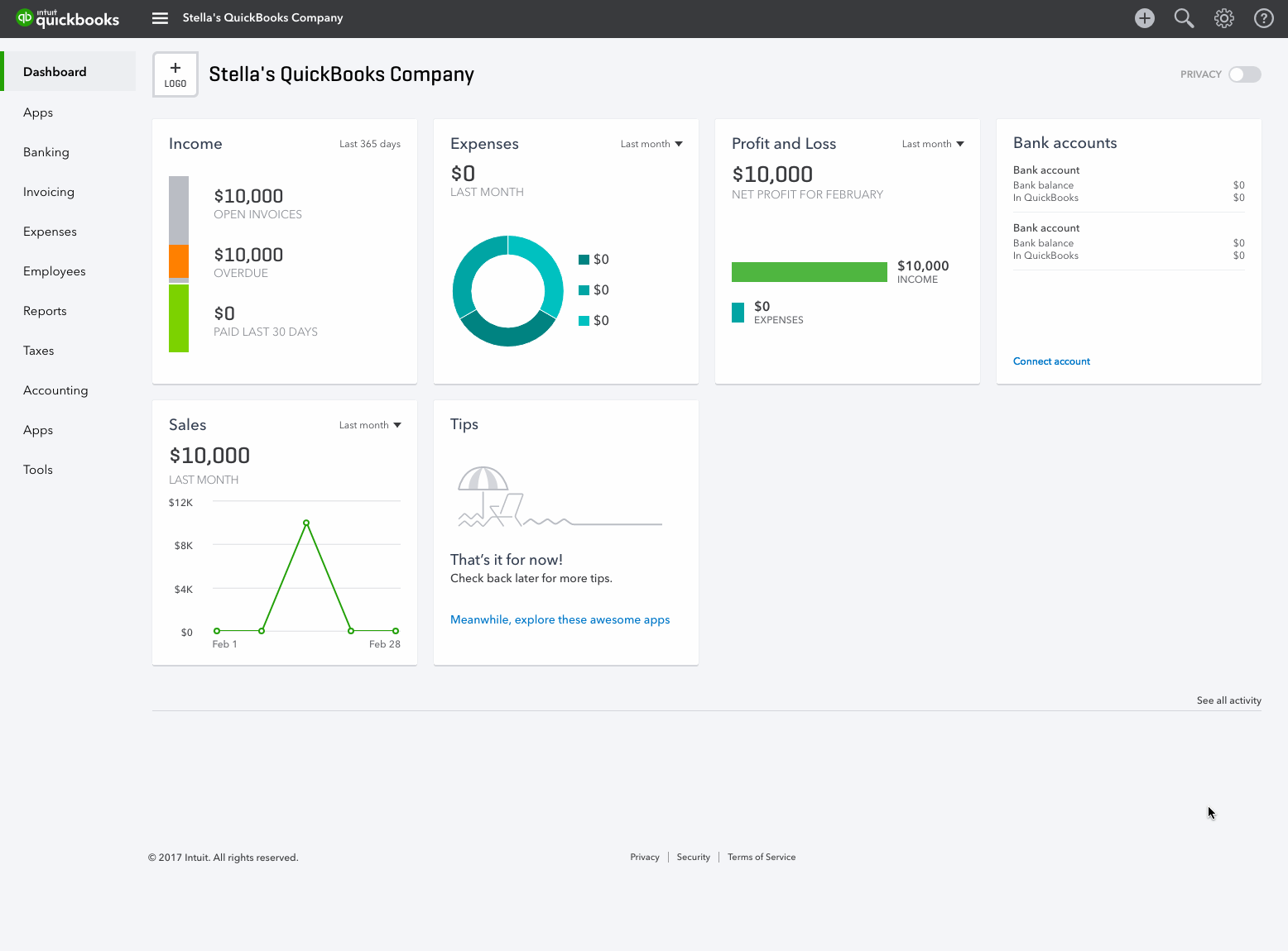 Final dashboard animation