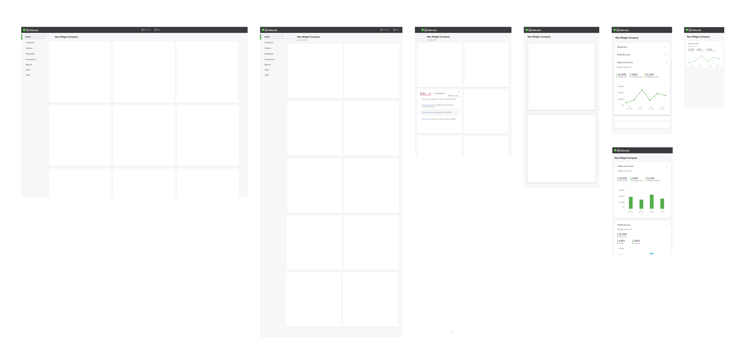 Square widgets
