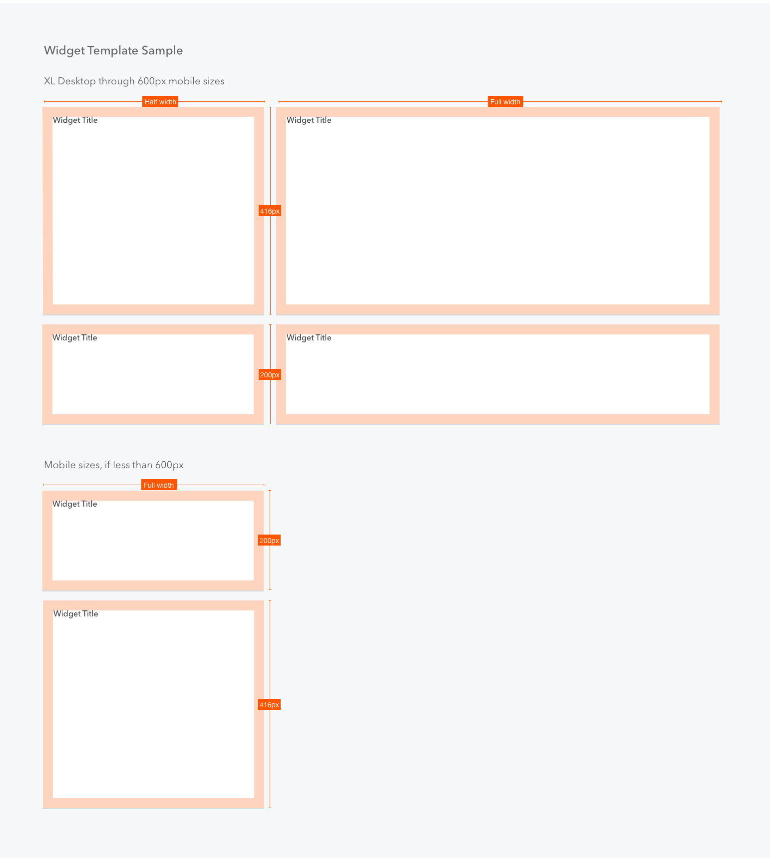 Widget template