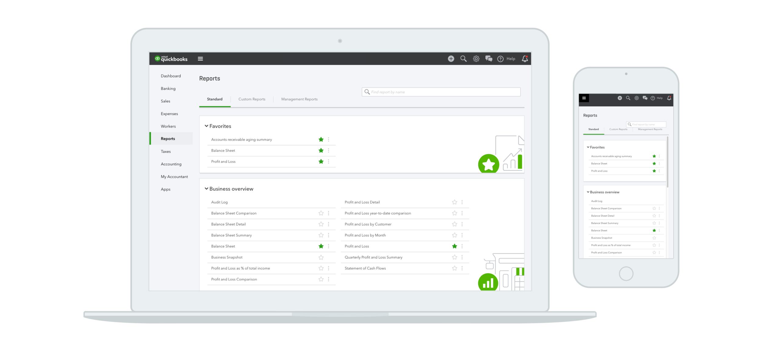 QuickBooks Reports redesign