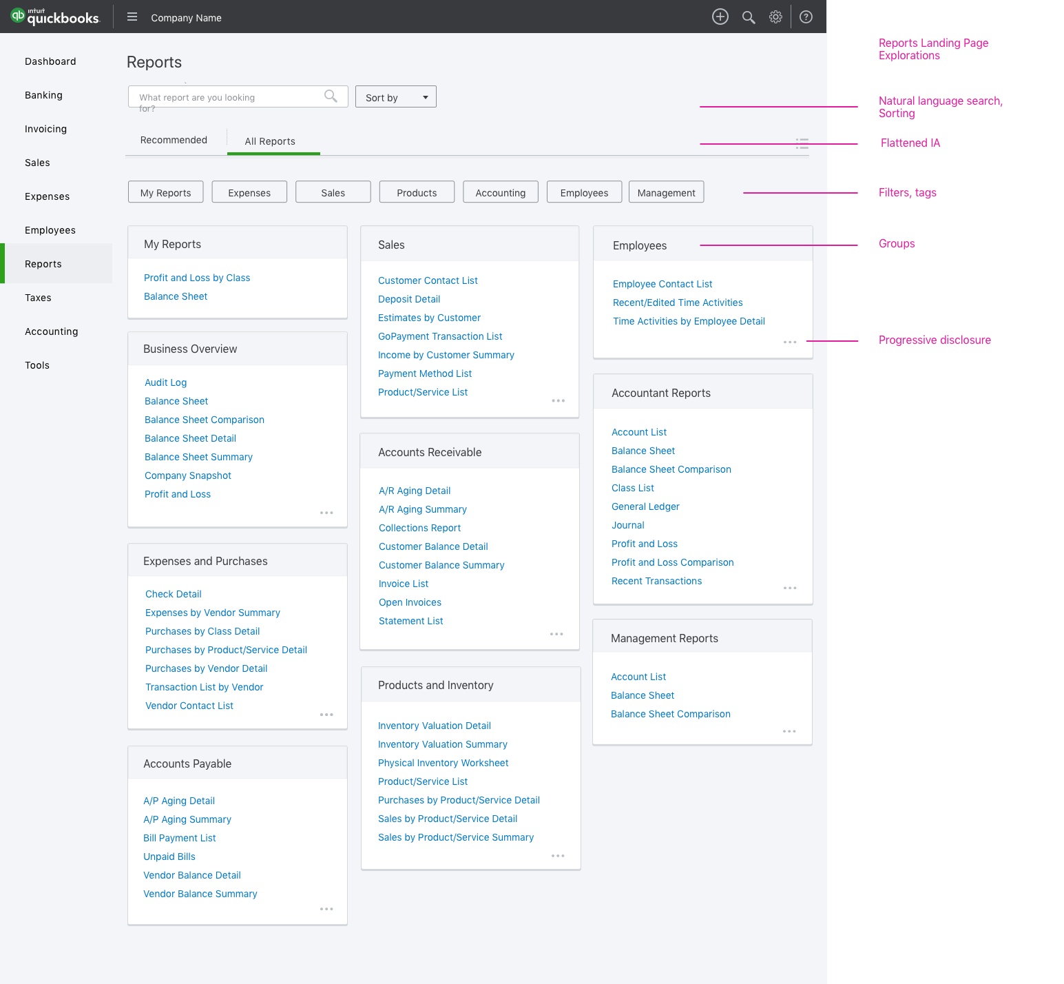 Round 1 editable reports landing