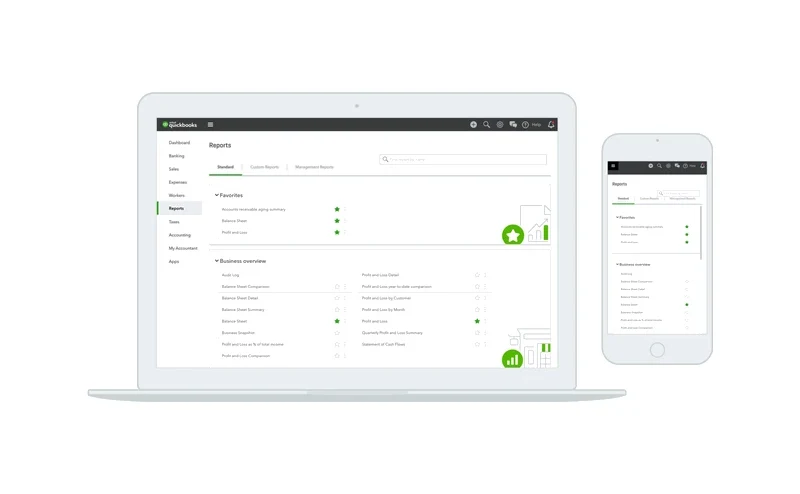 QuickBooks Reports Landing Page