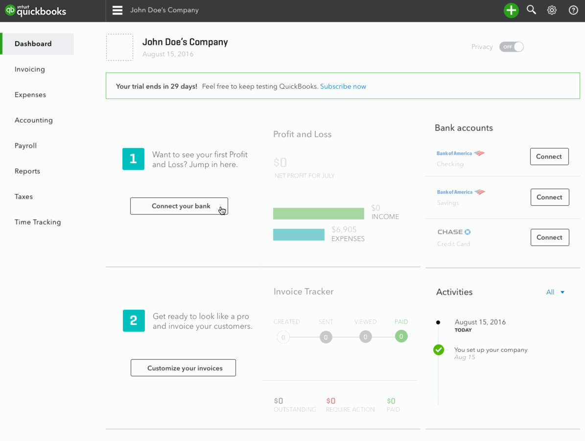 Concept A: widget-by-widget checklists