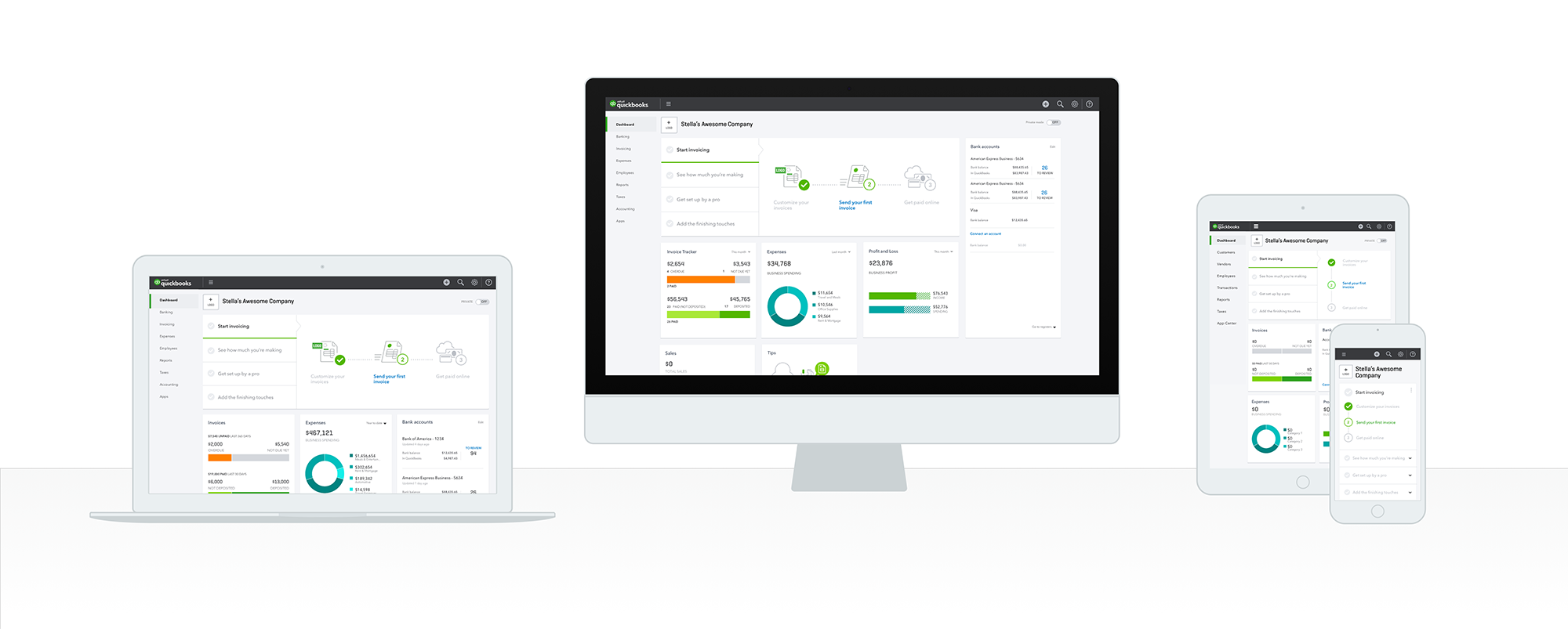 QuickBooks setup guide widget
