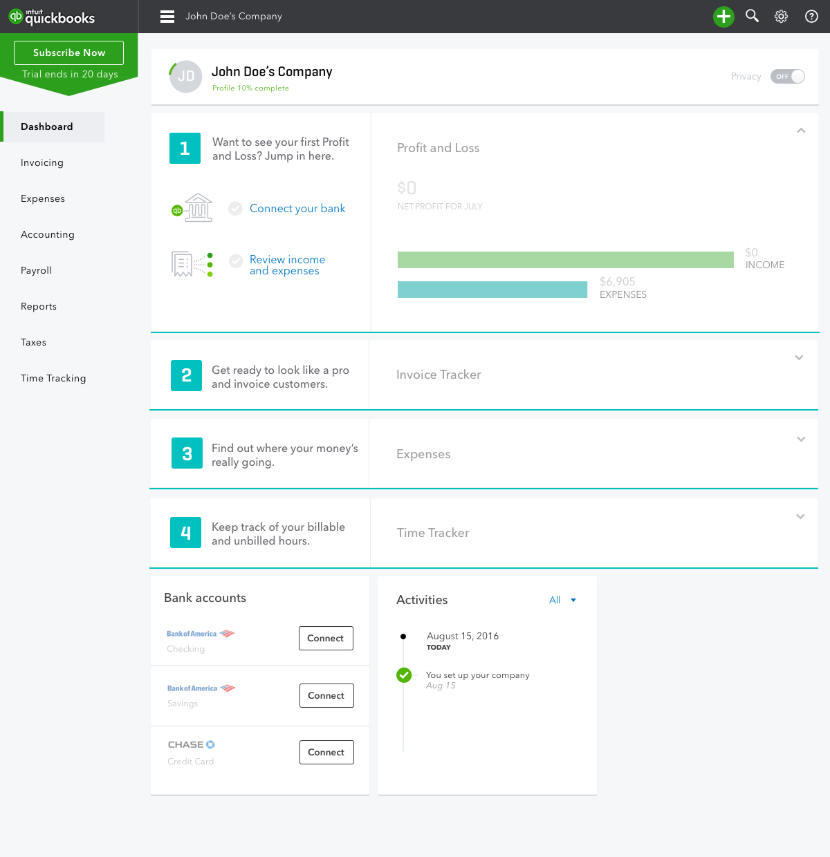 Concept A: expandable widget modules